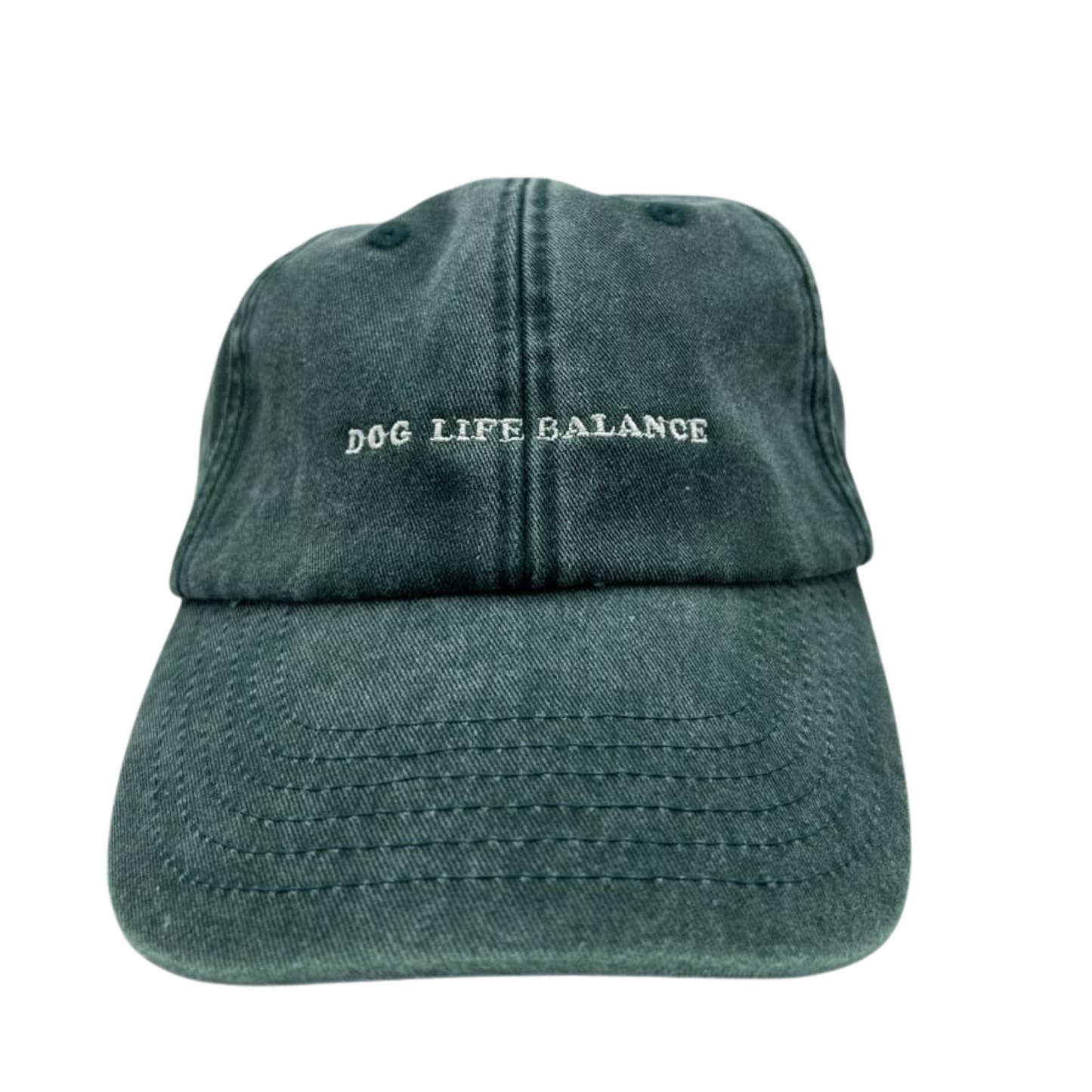 Dog Life Balance Dad Cap - Vintage Green & Cream