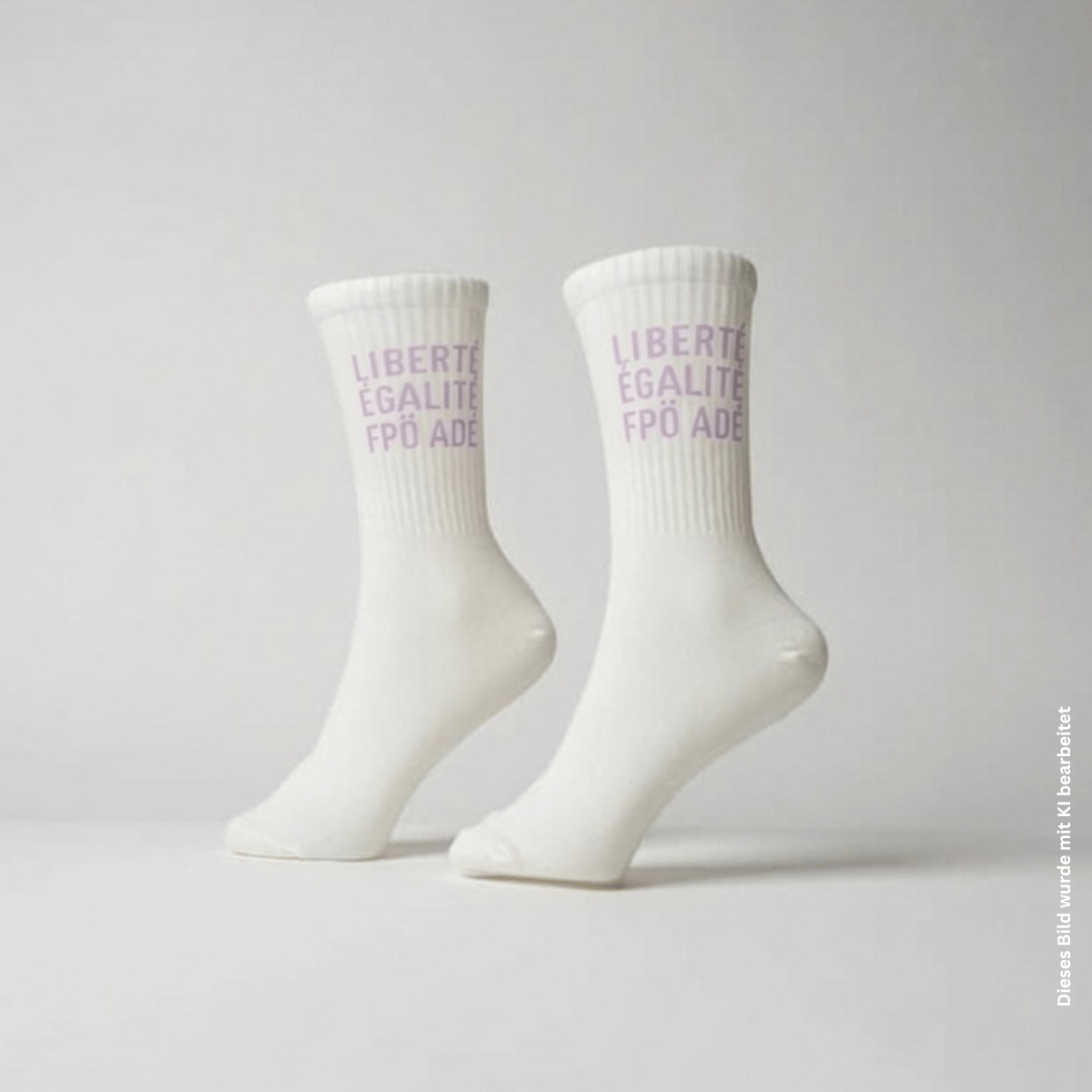 FPÖ ADÉ Socken in Cream am Modelfuß