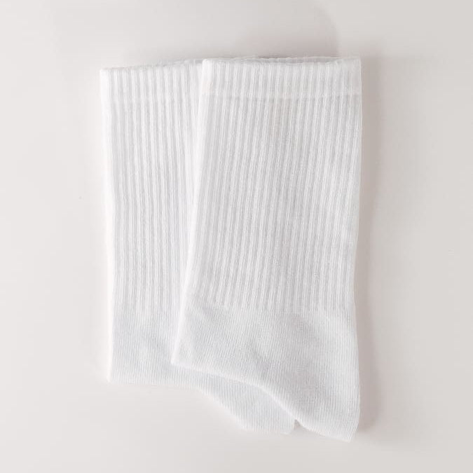 blanco puro weiße Tennissocken von arrel aus Bio-Baumwolle