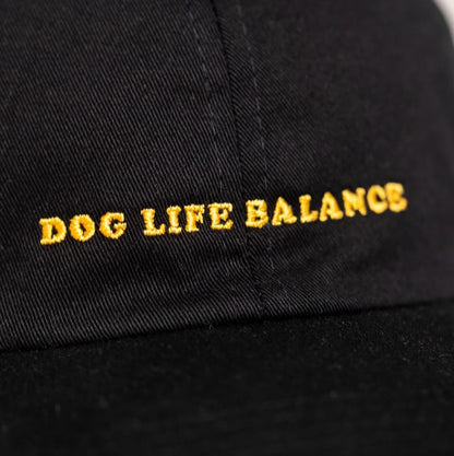 Nahaufnahme dog life balance cap in schwarz