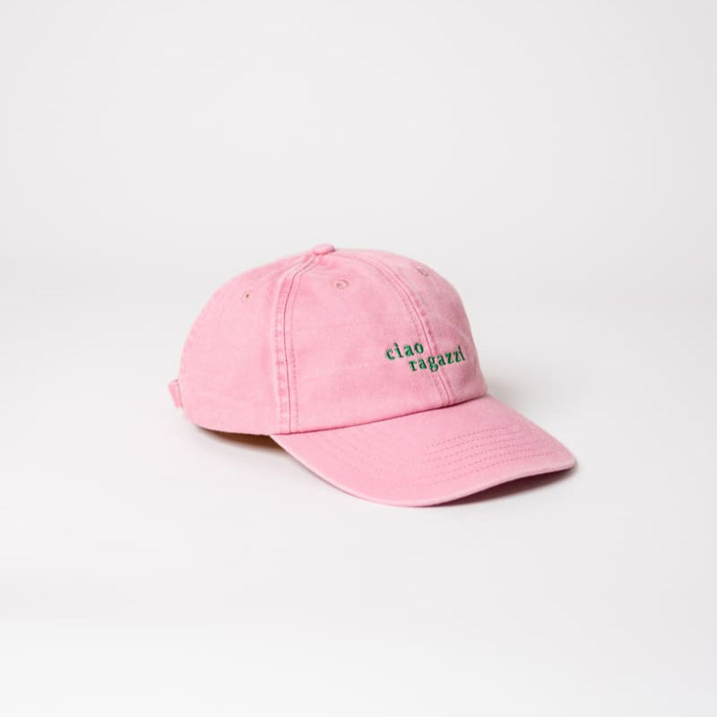ciao ragazzi dad cap in vintage pink von der Seite