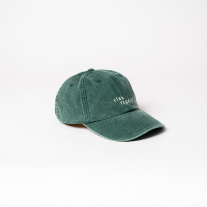 ciao ragazzi dad cap in vintage grün von der Seite 