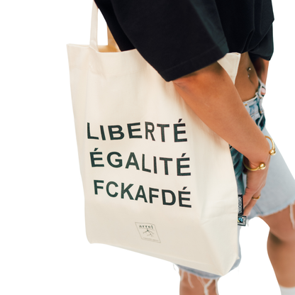 FCKAFDÉ Premium Tote Bag - Nature & Black