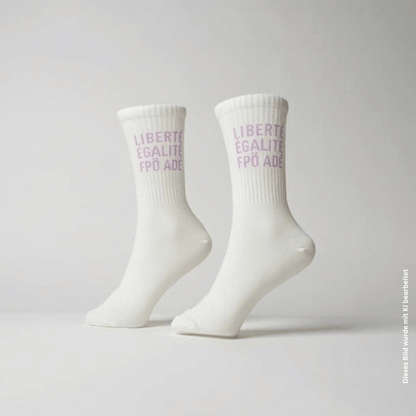 FPÖ ADÉ Socken in Cream am Modelfuß