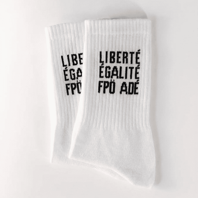 FPÖ ADÉ Statement Socken - white