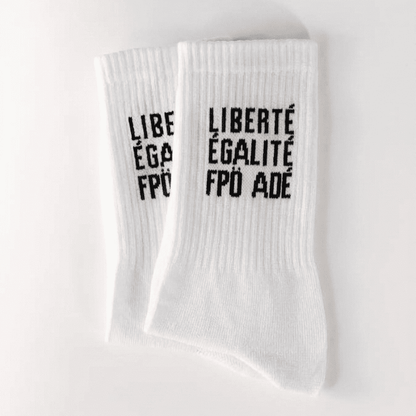 FPÖ ADÉ Statement Socken - white