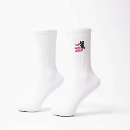 cats against catcalling Socken am Modellfuß
