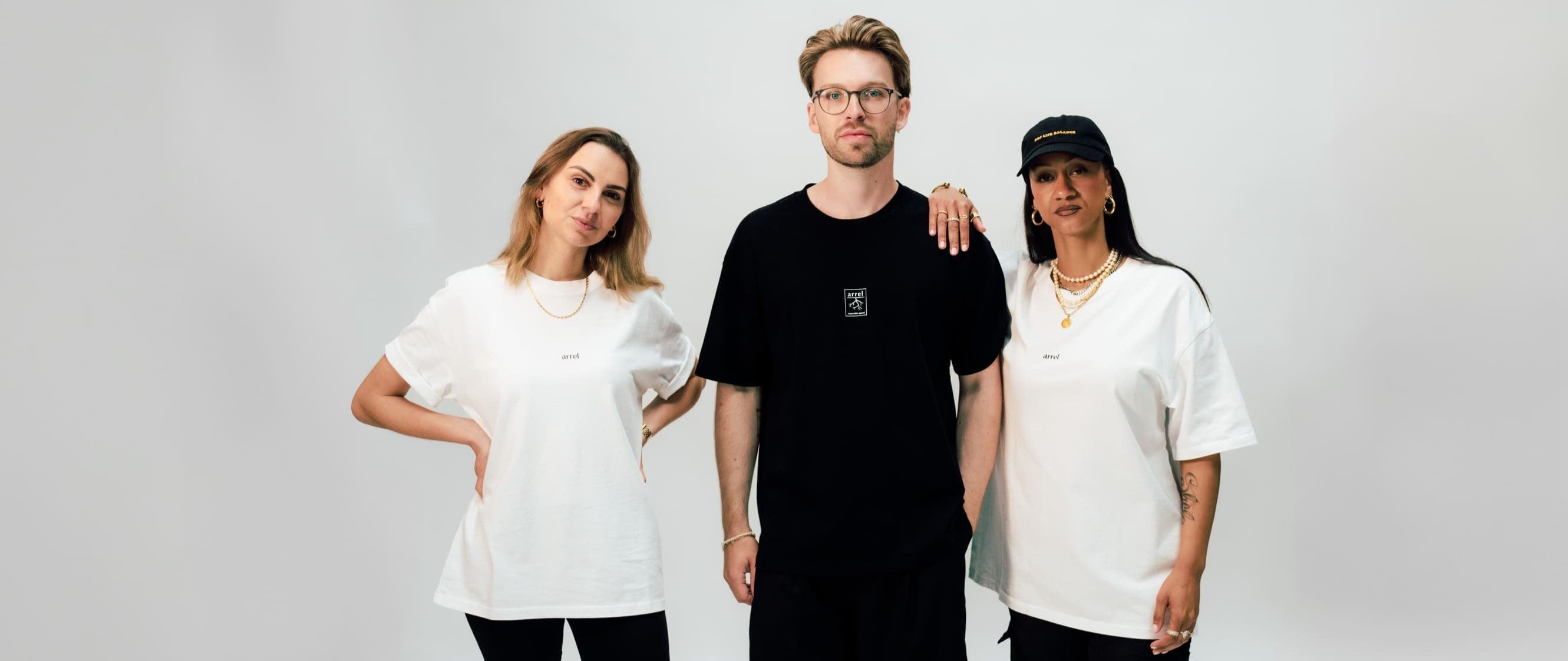 arrel unisex oversized T-Shirts Kollektion mit 3 Models