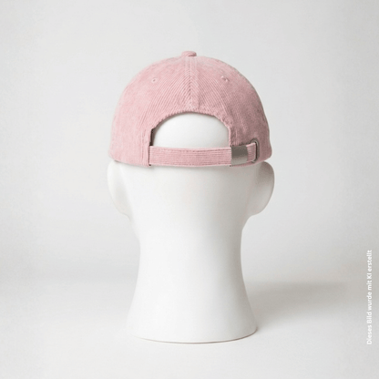 Verschluss der Pay me like a white man Cord Cap in Rosa 