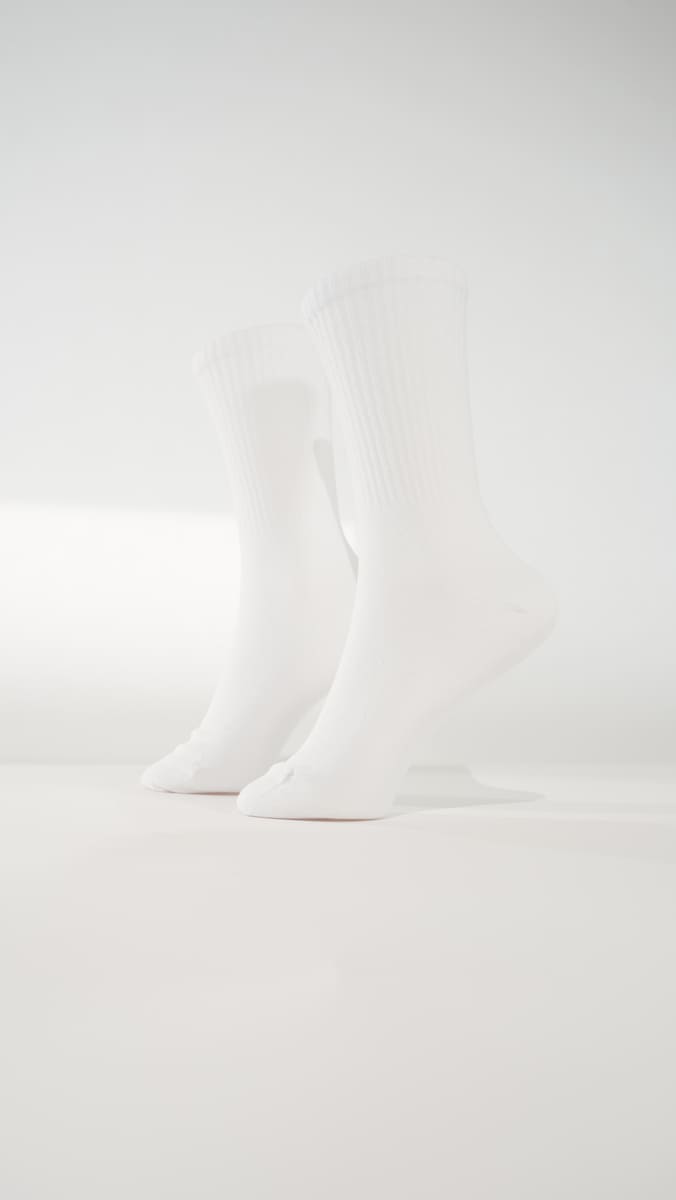 blanco puro Tennissocken in weiß von arrel am Modellfuß