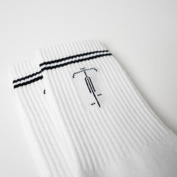 Nahaufnahme der Bike Fahrrad Socken von arrel