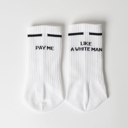 pay me like a white man statement Socken von arrel