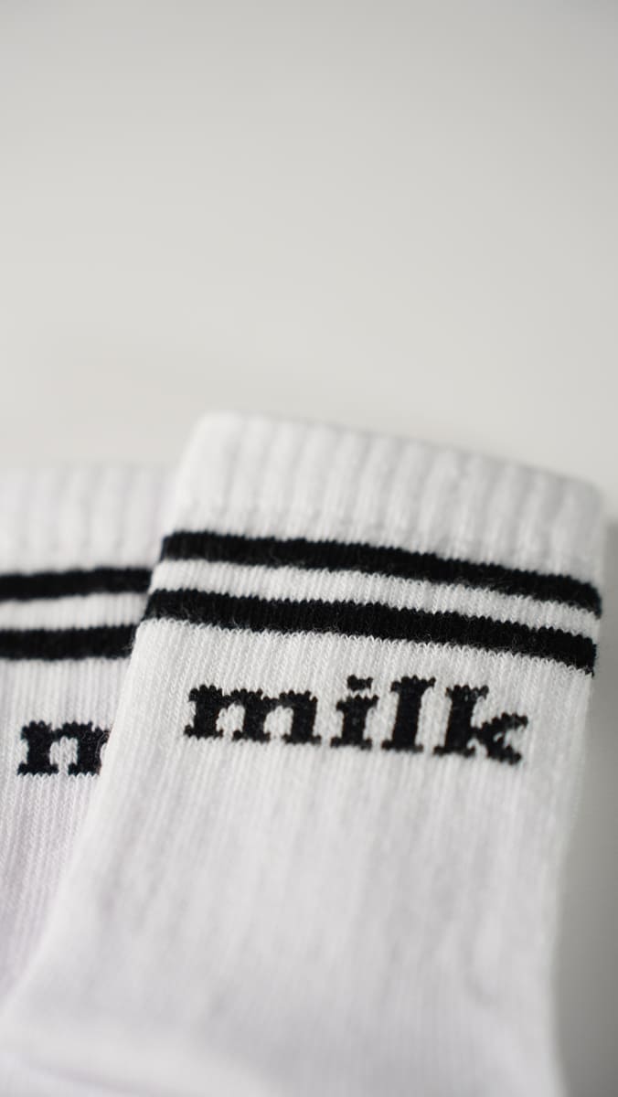 milk Socken von arrel in Nahaufnahme