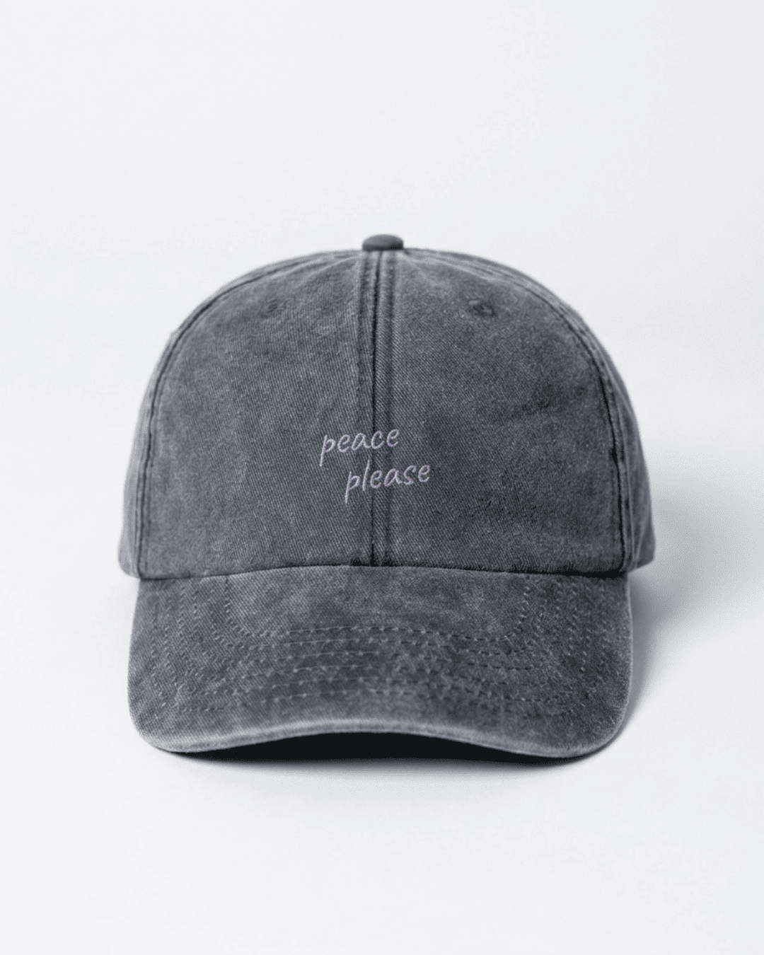 peace please cap in vintage black