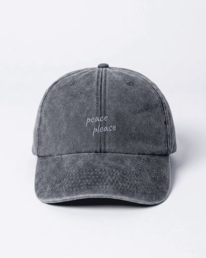 peace please cap in vintage black