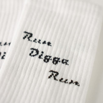 Run Digga Run Statementsocken aus Bio-Baumwolle Nahaufnahme