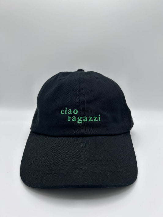 ciao ragazzi dad cap von arrel in schwarz mit grüner Schrift