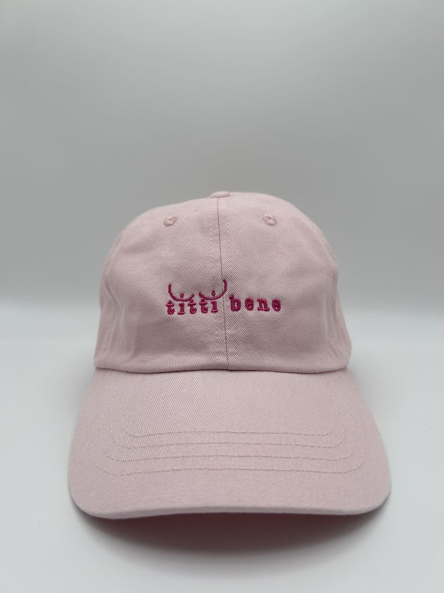 titti bene organic dad cap von arrel in rosa und pink