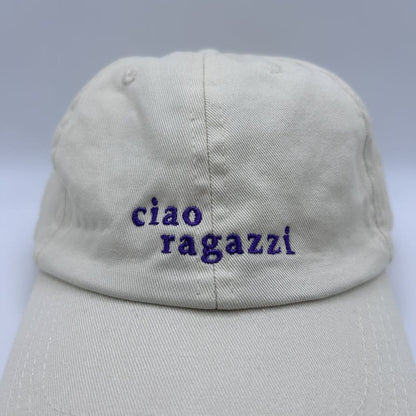 ciao ragazzi dad cap beige lavendar front
