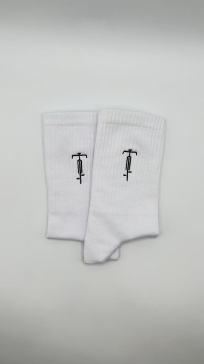 Fahrrad Socken in weiß von arrel