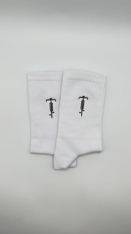 Fahrrad Socken in weiß von arrel